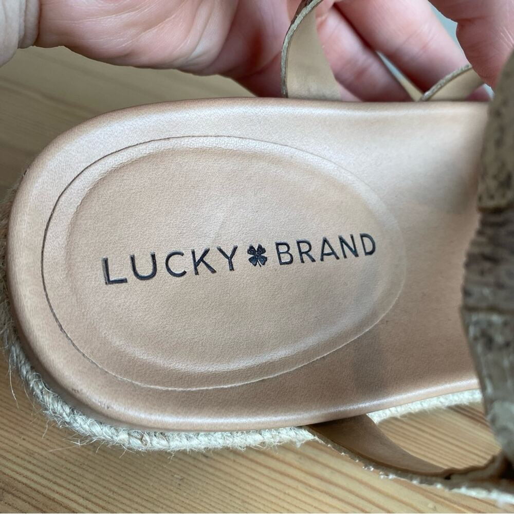 Lucky Brand Darli Espadrille Sandal Snake Skin 8.5 - Picture 8 of 10